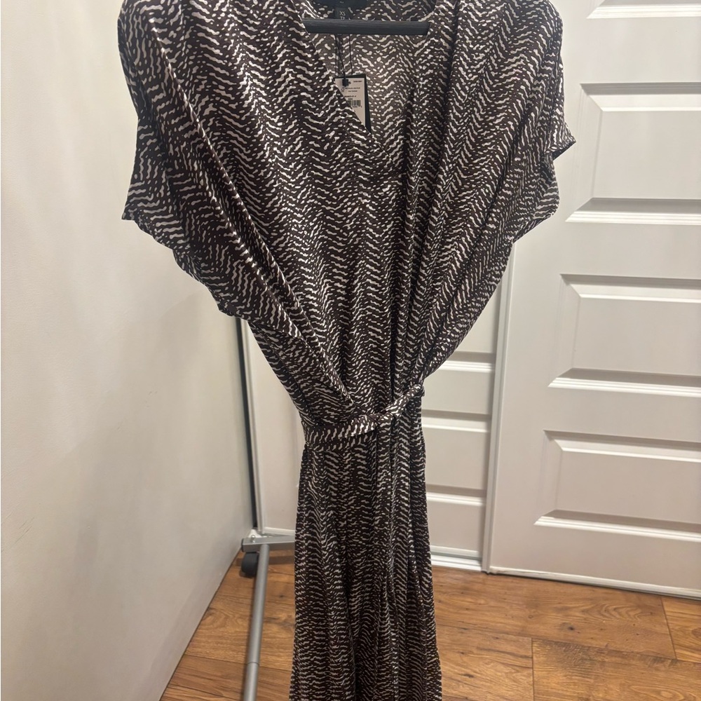 Banana Republic Black and White Patterned Dress